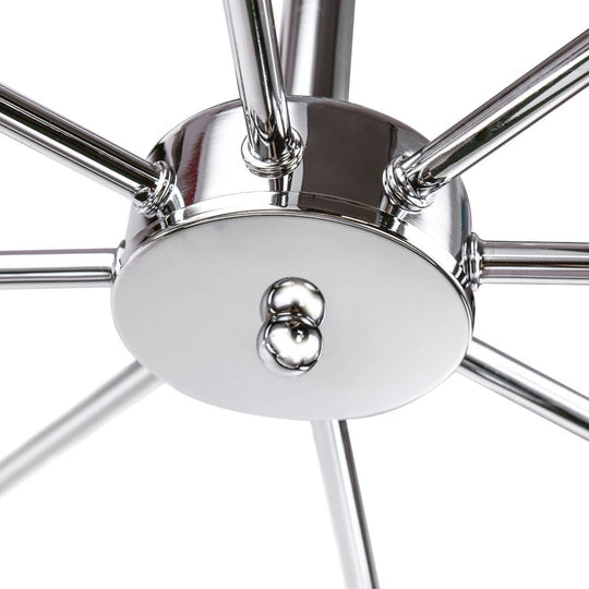 Pendantlightie-Mid-Century Modern 8-Light Sputnik Semi Flush Ceiling Light-Semi Flush Mount-Chrome-
