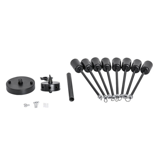 Pendantlightie-Mid-Century Modern 8-Light Sputnik Semi Flush Ceiling Light-Semi Flush Mount-Chrome-