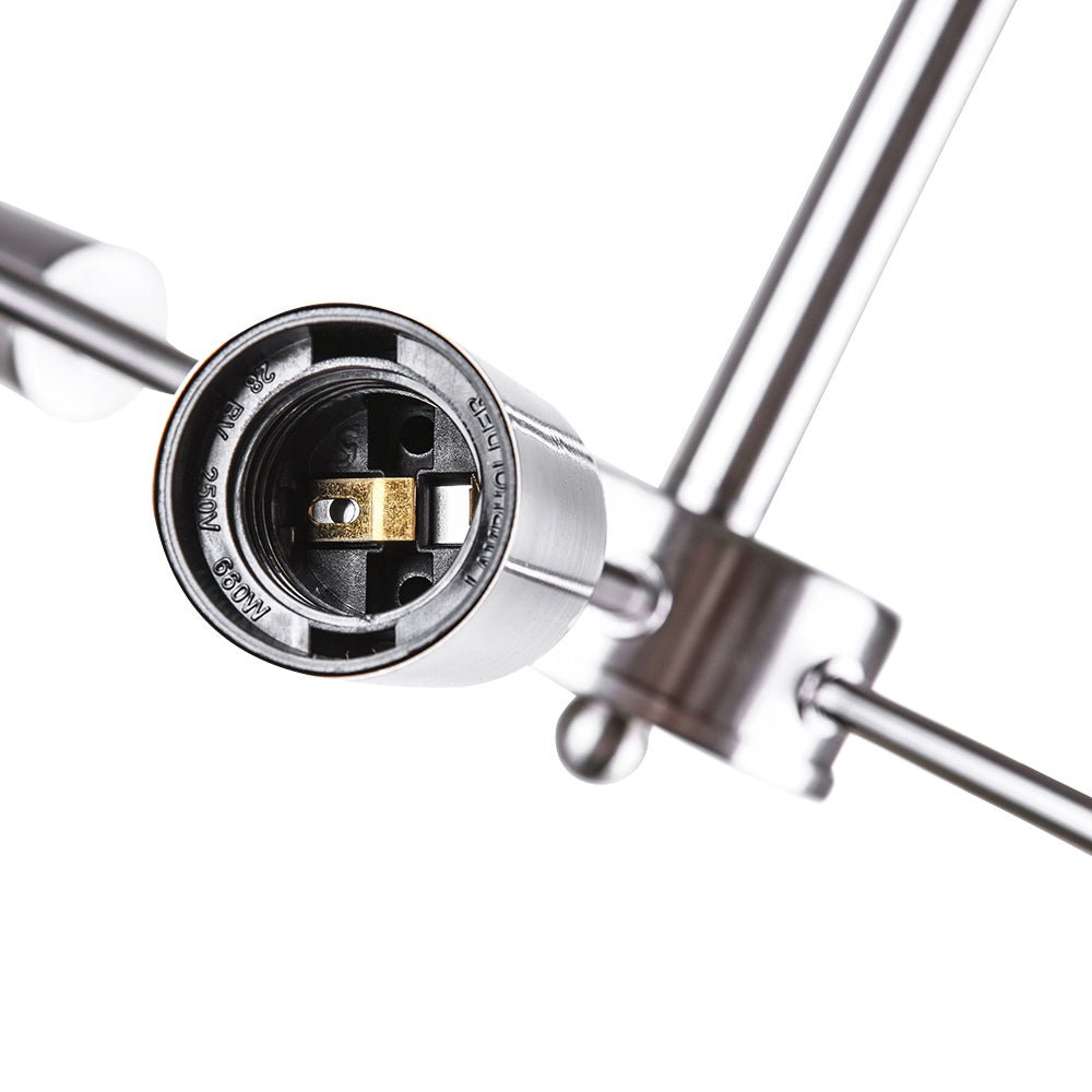 Pendantlightie-Mid-Century Modern 8-Light Sputnik Semi Flush Ceiling Light-Semi Flush Mount-Chrome-