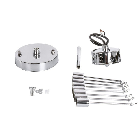 Pendantlightie-Mid-Century Modern 8-Light Sputnik Semi Flush Ceiling Light-Semi Flush Mount-Chrome-