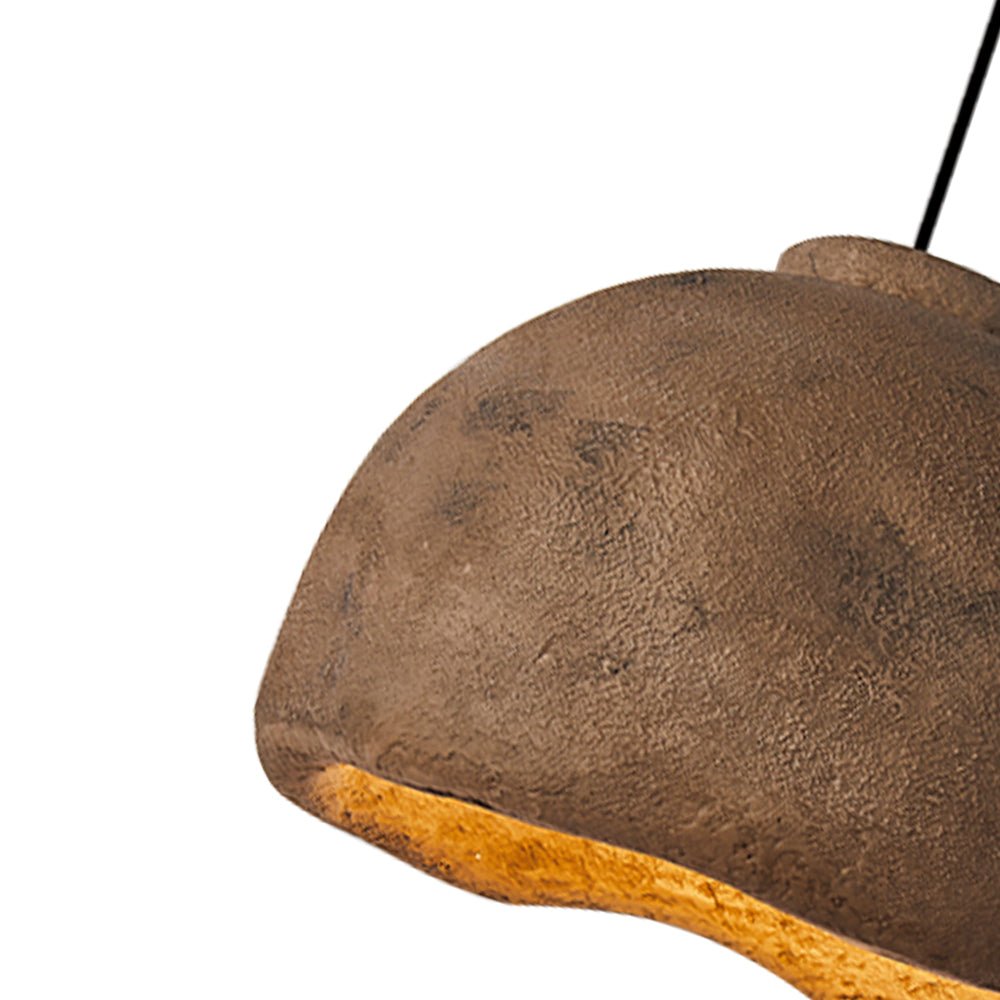 Pendantlightie-Minimalist 1-Light Wabi Sabi Dome Pendant For Dining Table-Pendants-Brown-Small