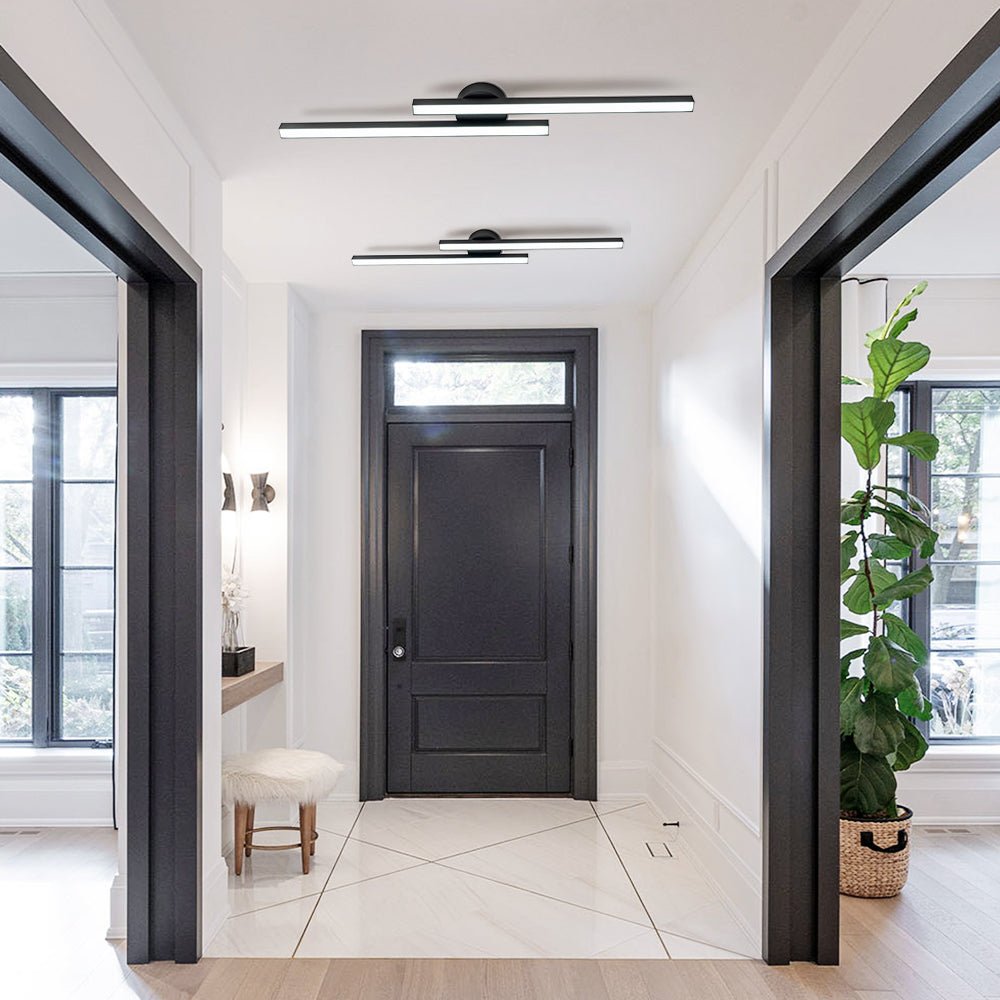 Pendantlightie-Minimalist 2-Light Led Strip Semi Flush Mount-Semi Flush Mount--