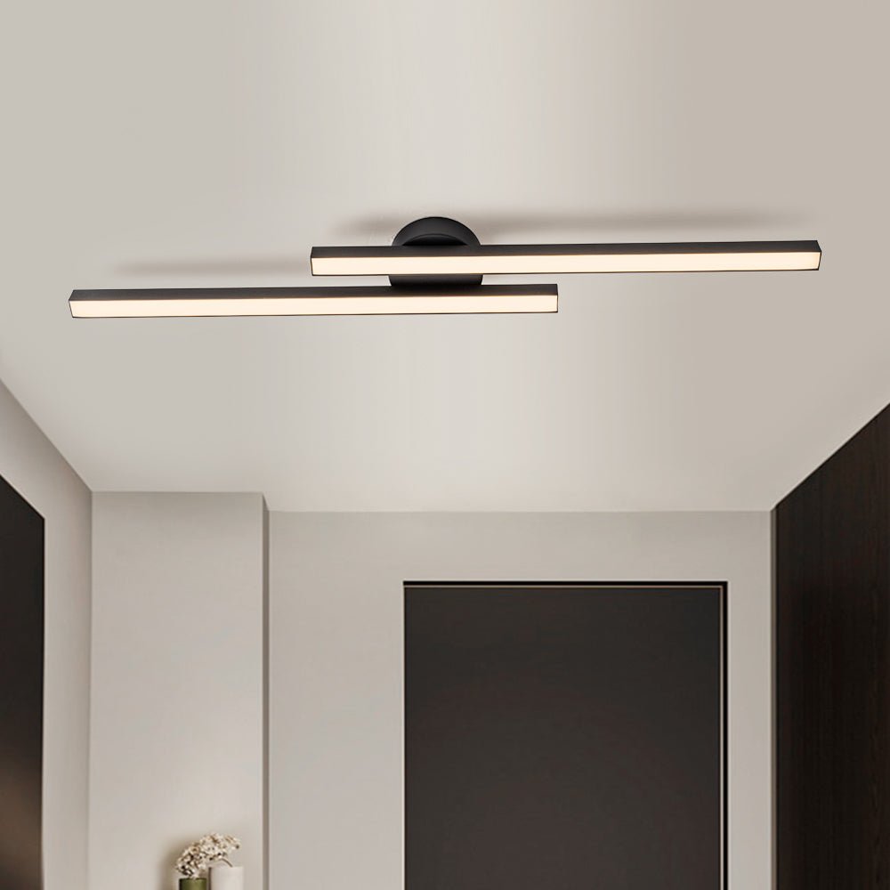 Pendantlightie-Minimalist 2-Light Led Strip Semi Flush Mount-Semi Flush Mount--