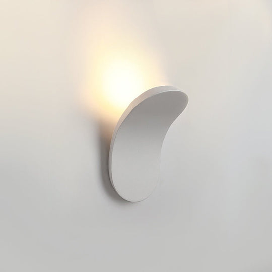 Pendantlightie-Minimalist Curved Led Wall Sconce Bedside-Wall Light-White-3000K