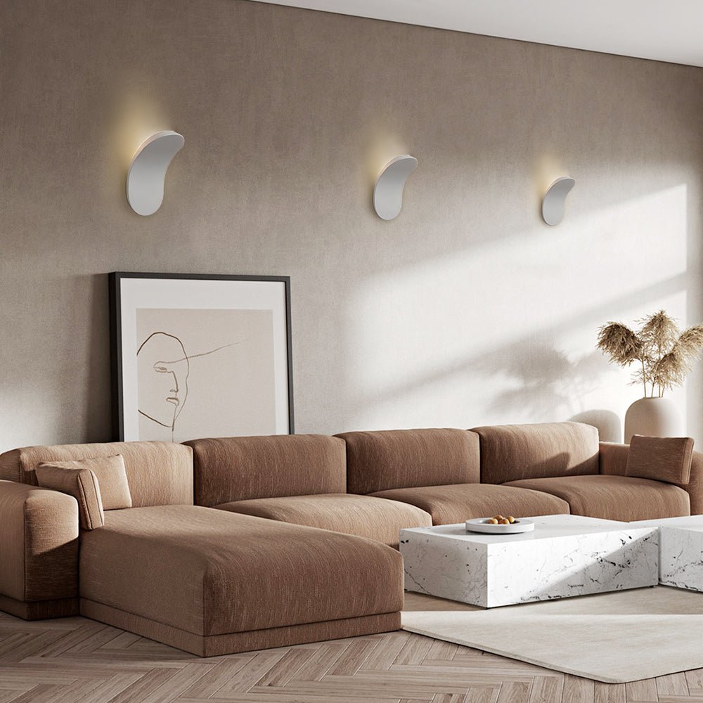 Pendantlightie-Minimalist Curved Led Wall Sconce Bedside-Wall Light-White-3000K