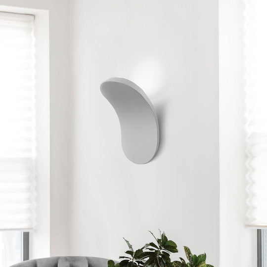Pendantlightie-Minimalist Curved Led Wall Sconce Bedside-Wall Light-White-6000K