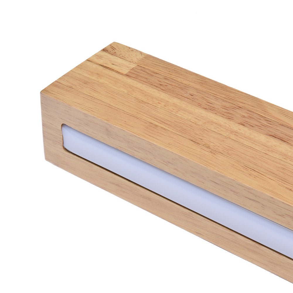 Pendantlightie-Minimalist Dimmable Linear Led Pendant With Wood Accent-Pendants--