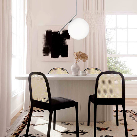 Pendantlightie-Minimalist Opal Shade Single Globe Pendant Light-Pendants-Polished Nickel-11 Inches