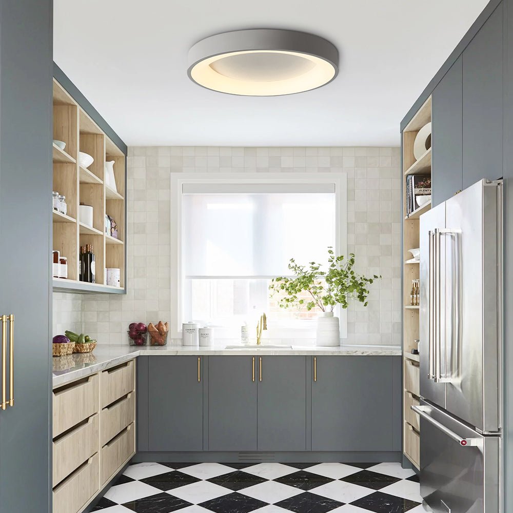 Pendantlightie-Minimalist Round Led Ceiling Light For Bedroom Living Room-Flush Mount-Warm White Light-