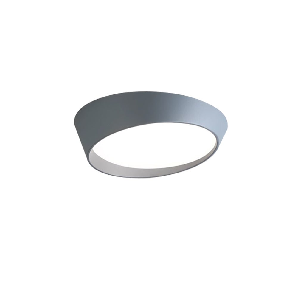 Pendantlightie-Minimalist Slant Led Flush Mount Ceiling Light-Flush Mount-White-Cool White Light