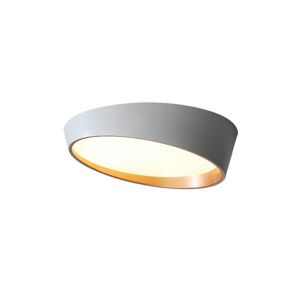 Pendantlightie-Minimalist Slant Led Flush Mount Ceiling Light-Flush Mount-White-Cool White Light