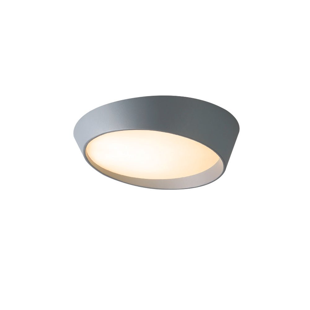Pendantlightie-Minimalist Slant Led Flush Mount Ceiling Light-Flush Mount-White-Cool White Light