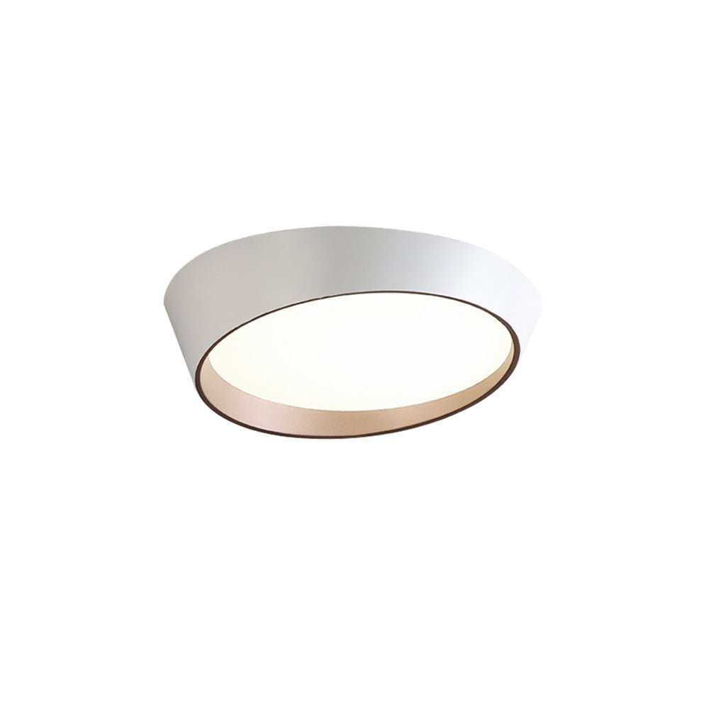 Pendantlightie-Minimalist Slant Led Flush Mount Ceiling Light-Flush Mount-White-Cool White Light