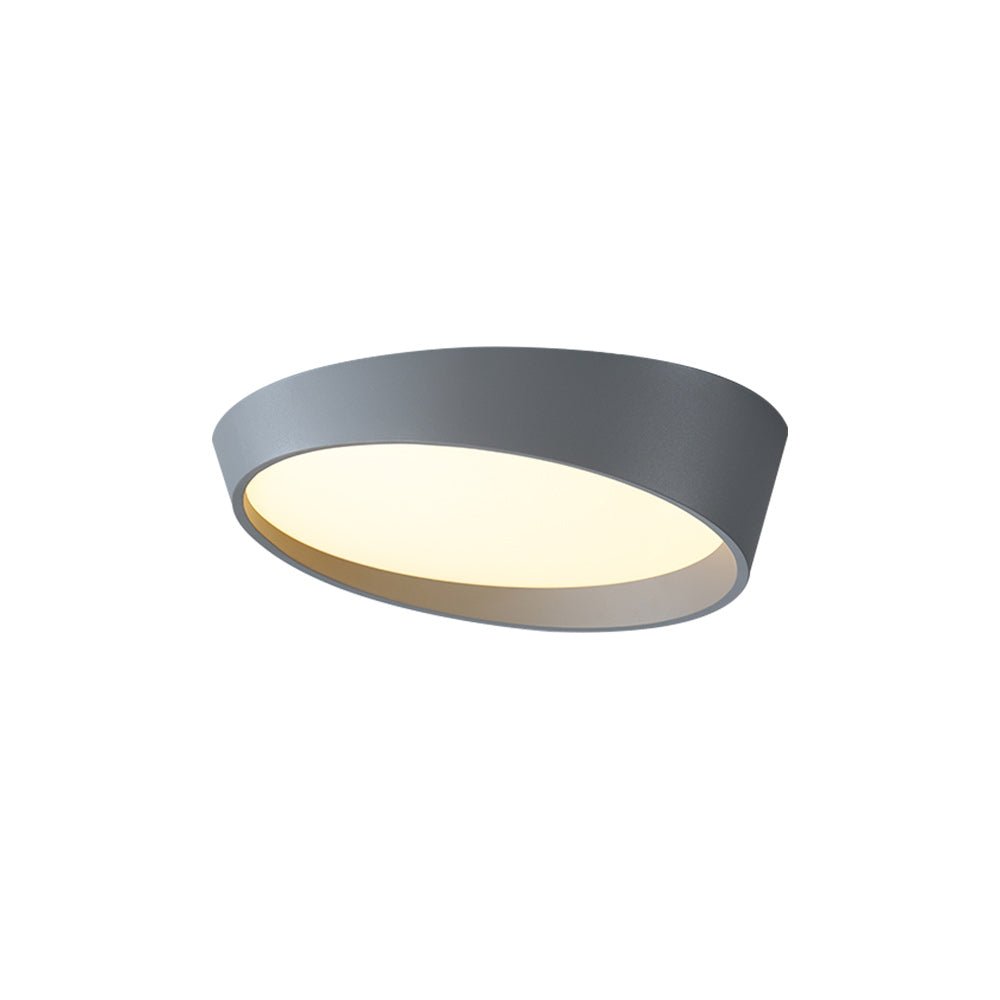 Pendantlightie-Minimalist Slant Led Flush Mount Ceiling Light-Flush Mount-White-Cool White Light