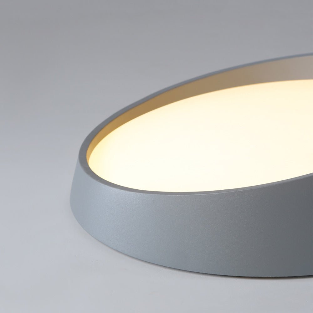 Pendantlightie-Minimalist Slant Led Flush Mount Ceiling Light-Flush Mount-White-Cool White Light