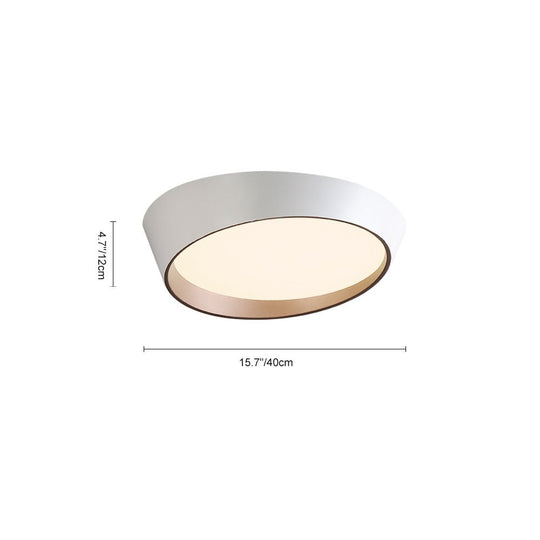 Pendantlightie-Minimalist Slant Led Flush Mount Ceiling Light-Flush Mount-White-Cool White Light