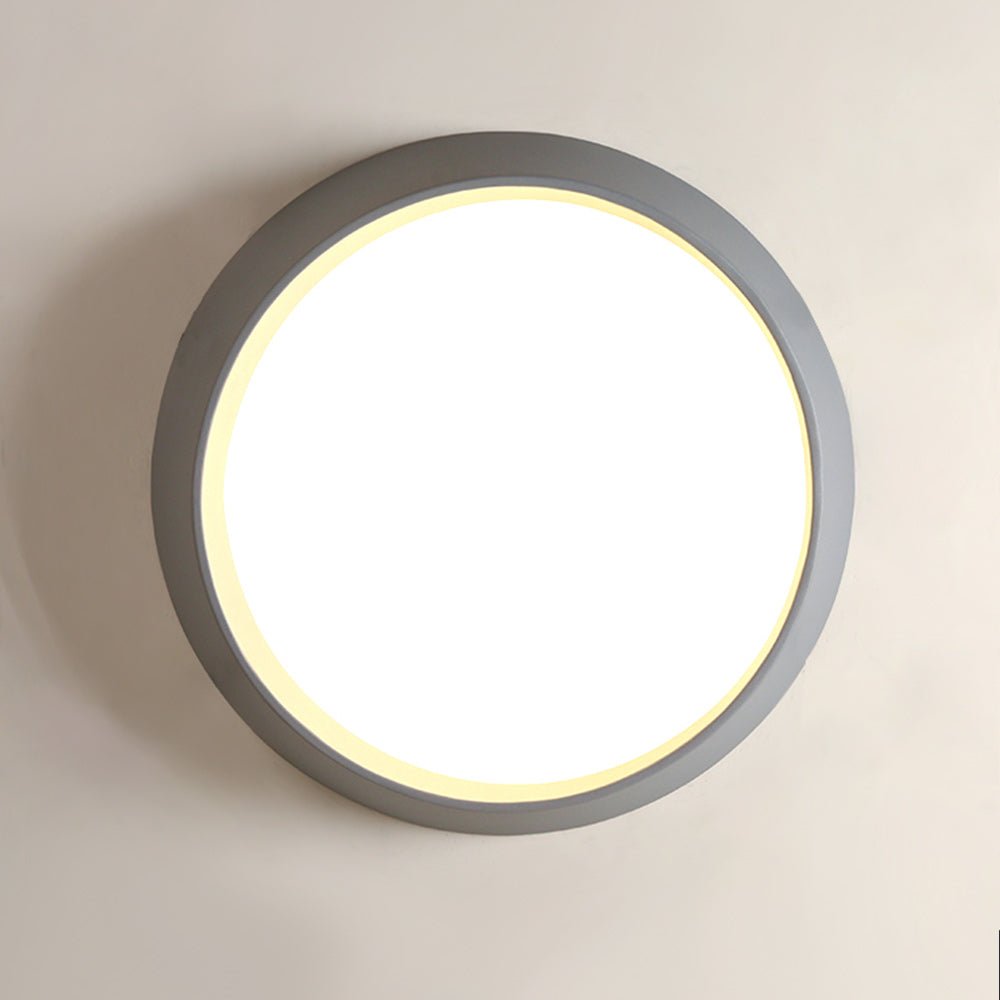 Pendantlightie-Minimalist Slant Led Flush Mount Ceiling Light-Flush Mount-White-Cool White Light