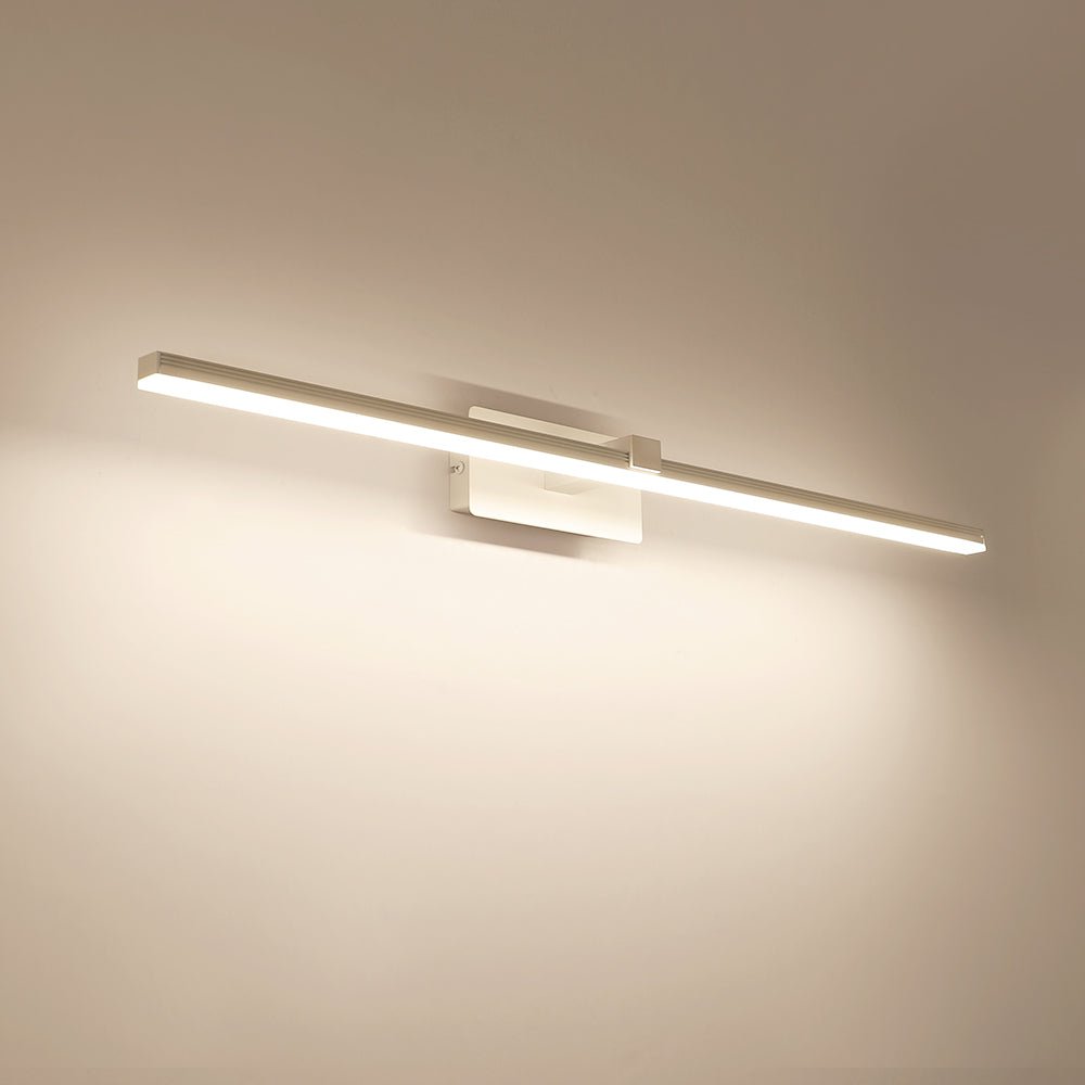 Pendantlightie-Minimalist Ultra Thin Led Bath Bar Bathroom Vanity Light Warm Light-Wall Light-Black-15.9 in (40.5 cm)