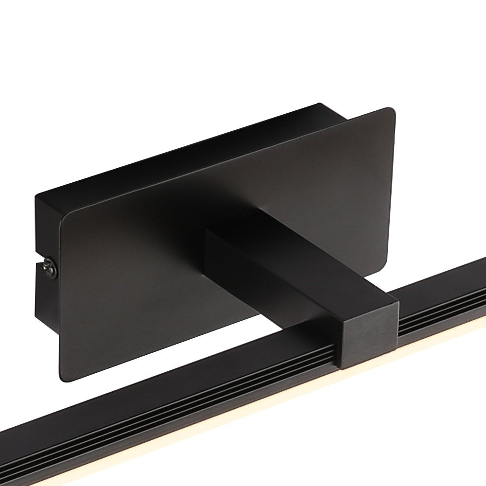 Pendantlightie-Minimalist Ultra Thin Led Bath Bar Bathroom Vanity Light Warm Light-Wall Light-Black-15.9 in (40.5 cm)