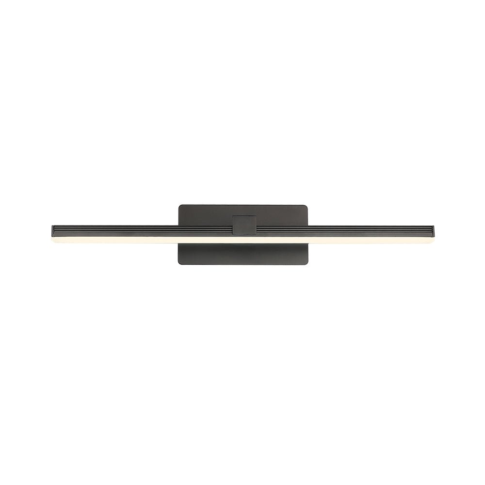 Pendantlightie-Minimalist Ultra Thin Led Bath Bar Bathroom Vanity Light Warm Light-Wall Light-Black-15.9 in (40.5 cm)
