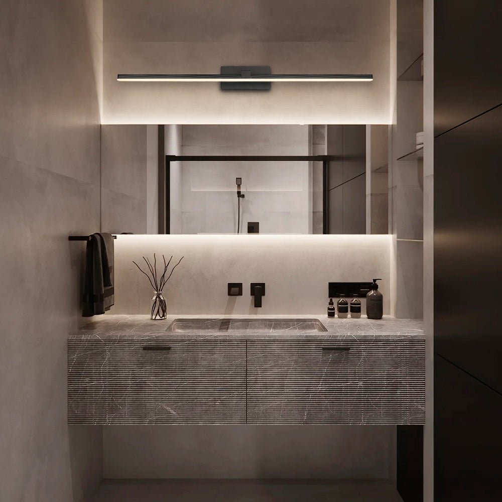 Pendantlightie-Minimalist Ultra Thin Led Bath Bar Bathroom Vanity Light Warm Light-Wall Light-White-23.8 in (60.5 cm)