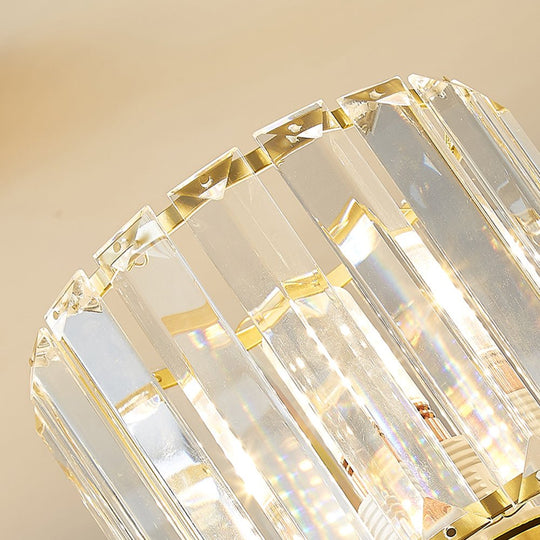 Pendantlightie-Modern 1-Light Mini Crystal Semi Flush Ceiling Light-Semi Flush Mount--