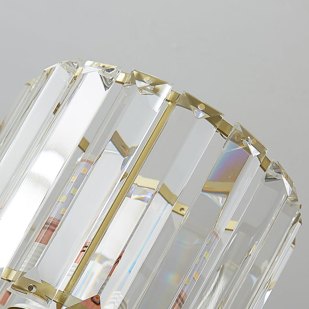 Pendantlightie-Modern 1-Light Mini Crystal Semi Flush Ceiling Light-Semi Flush Mount--