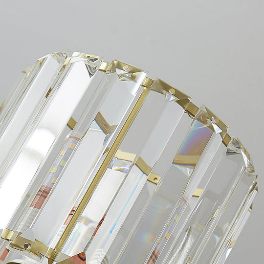 Pendantlightie-Modern 1-Light Mini Crystal Semi Flush Ceiling Light-Semi Flush Mount--