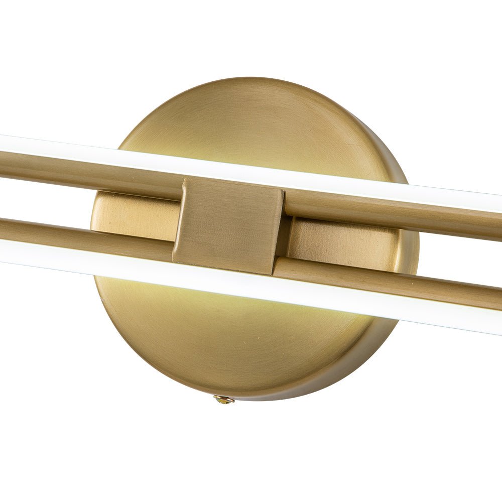Pendantlightie-Modern 2-Light Dimmable Linear Striped Led Vanity Light In Cool Light-Wall Light-23.6 in (60 cm)-Nickel