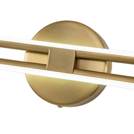 Pendantlightie-Modern 2-Light Dimmable Linear Striped Led Vanity Light In Cool Light-Wall Light-23.6 in (60 cm)-Nickel