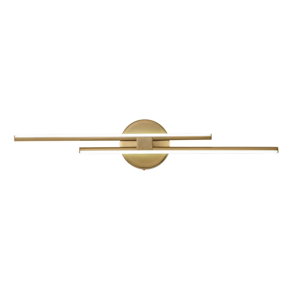 Pendantlightie-Modern 2-Light Dimmable Linear Striped Led Vanity Light In Cool Light-Wall Light-23.6 in (60 cm)-Nickel