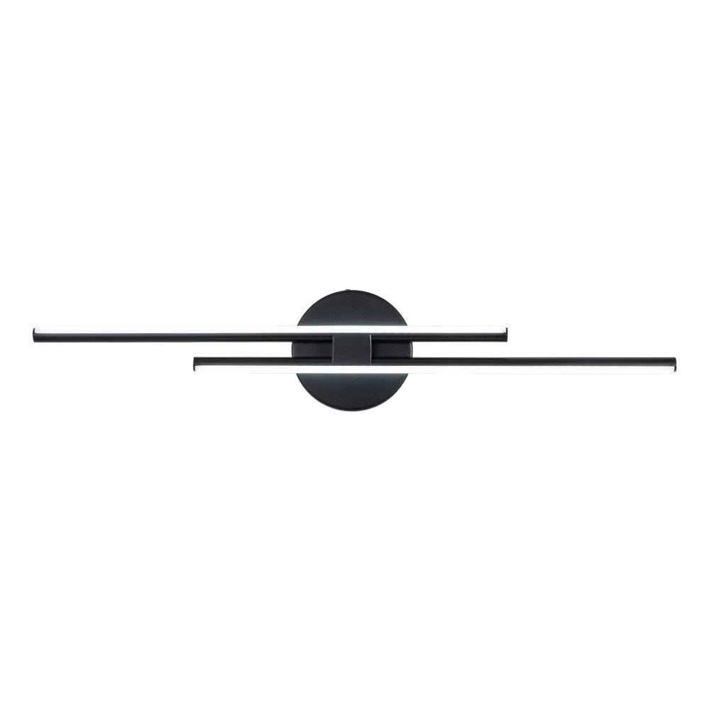 Pendantlightie-Modern 2-Light Dimmable Linear Striped Led Vanity Light In Cool Light-Wall Light-23.6 in (60 cm)-Nickel