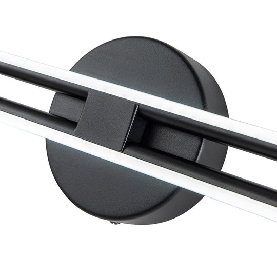 Pendantlightie-Modern 2-Light Dimmable Linear Striped Led Vanity Light In Warm Light-Wall Light-23.6 in (60 cm)-Nickel