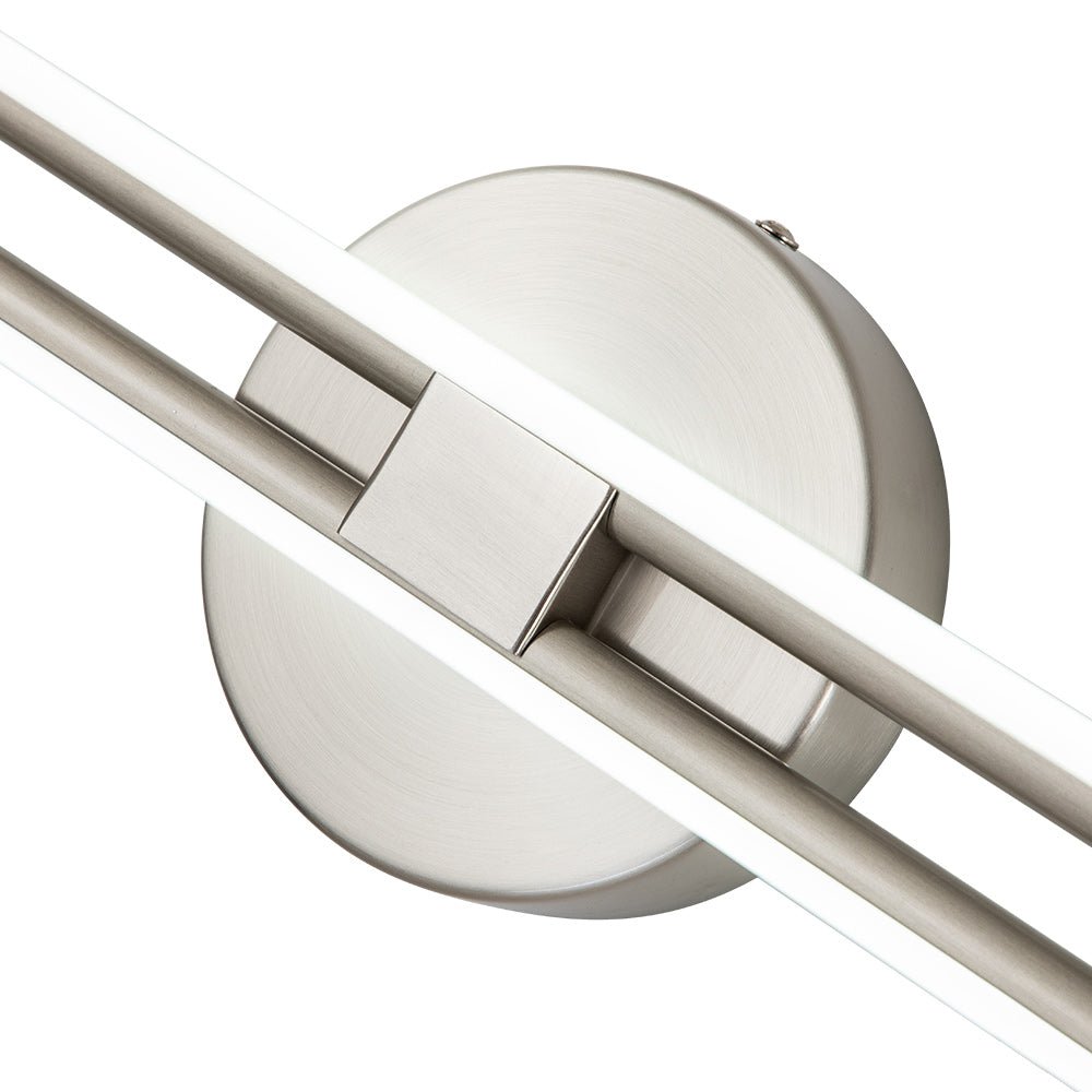Pendantlightie-Modern 2-Light Dimmable Linear Striped Led Vanity Light In Warm Light-Wall Light-23.6 in (60 cm)-Nickel