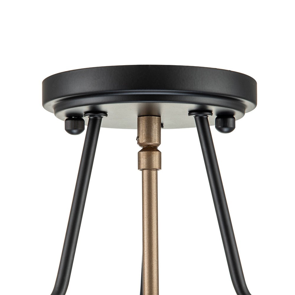 Pendantlightie-Modern 3-Light Glass Drum Semi Flush Ceiling Light-Semi Flush Mount--