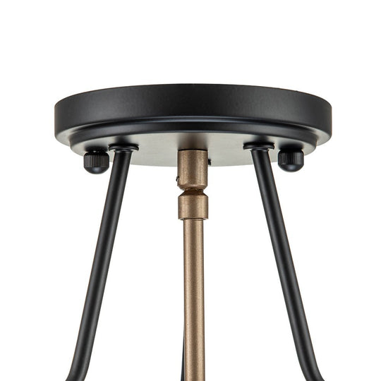 Pendantlightie-Modern 3-Light Glass Drum Semi Flush Ceiling Light-Semi Flush Mount--