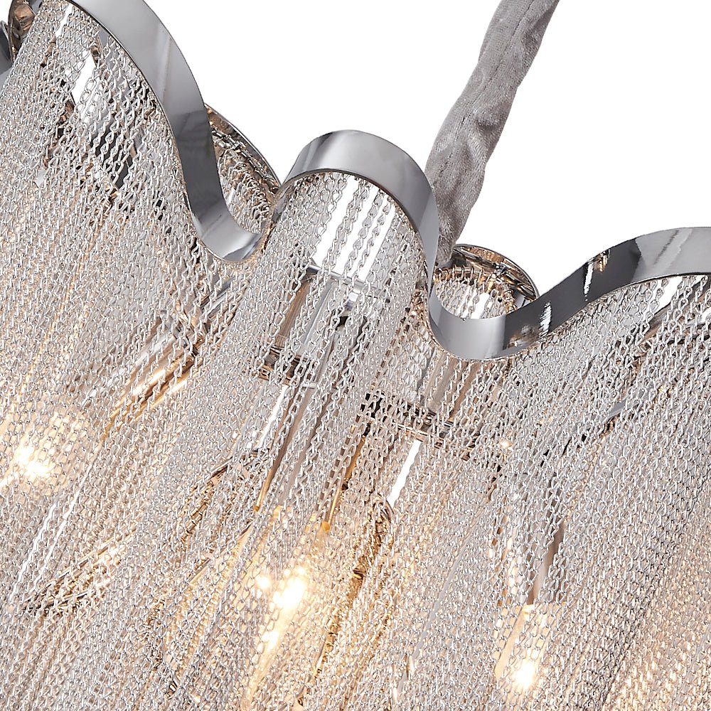 Pendantlightie-Modern 4-Light Tiered Tassel Chain Chandelier-Chandeliers--