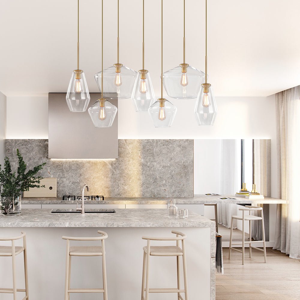Pendantlightie-Modern 7-Light Geometric Glass Pendant Lighting-Pendants--