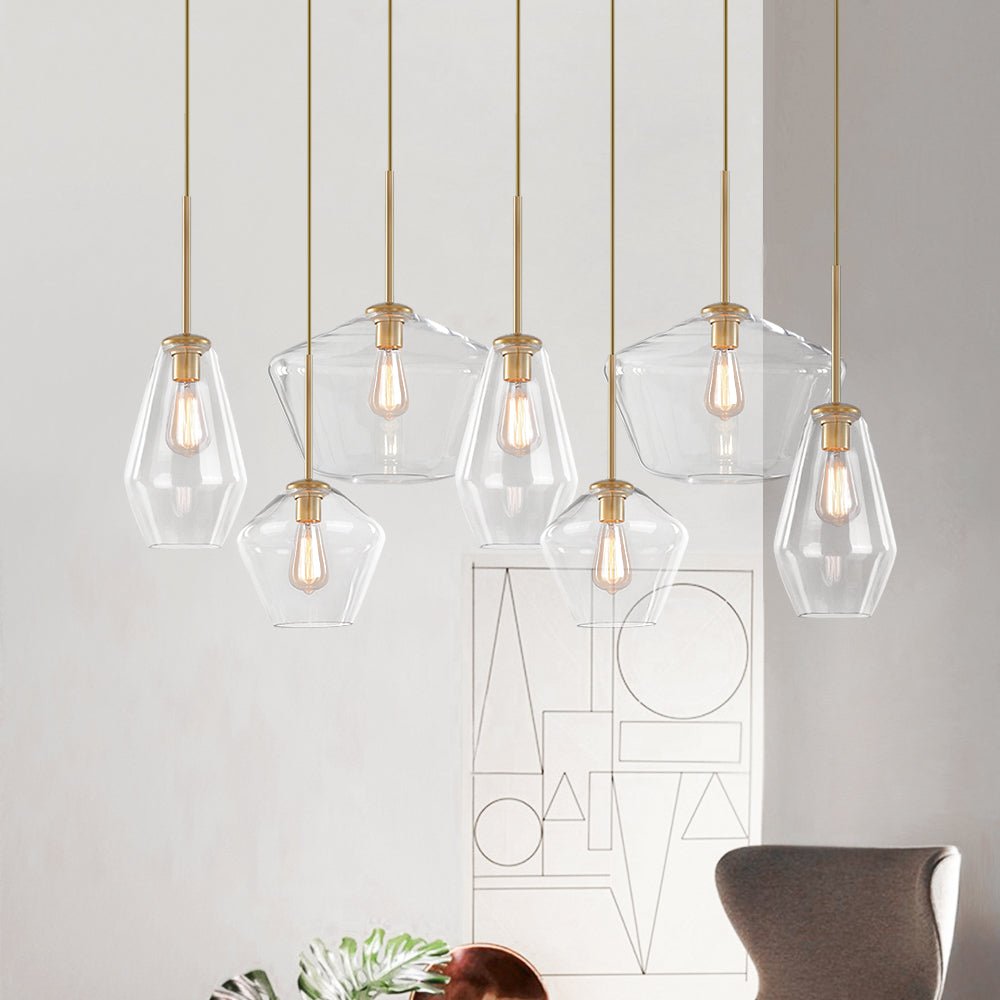 Pendantlightie-Modern 7-Light Geometric Glass Pendant Lighting-Pendants--