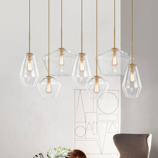 Pendantlightie-Modern 7-Light Geometric Glass Pendant Lighting-Pendants--