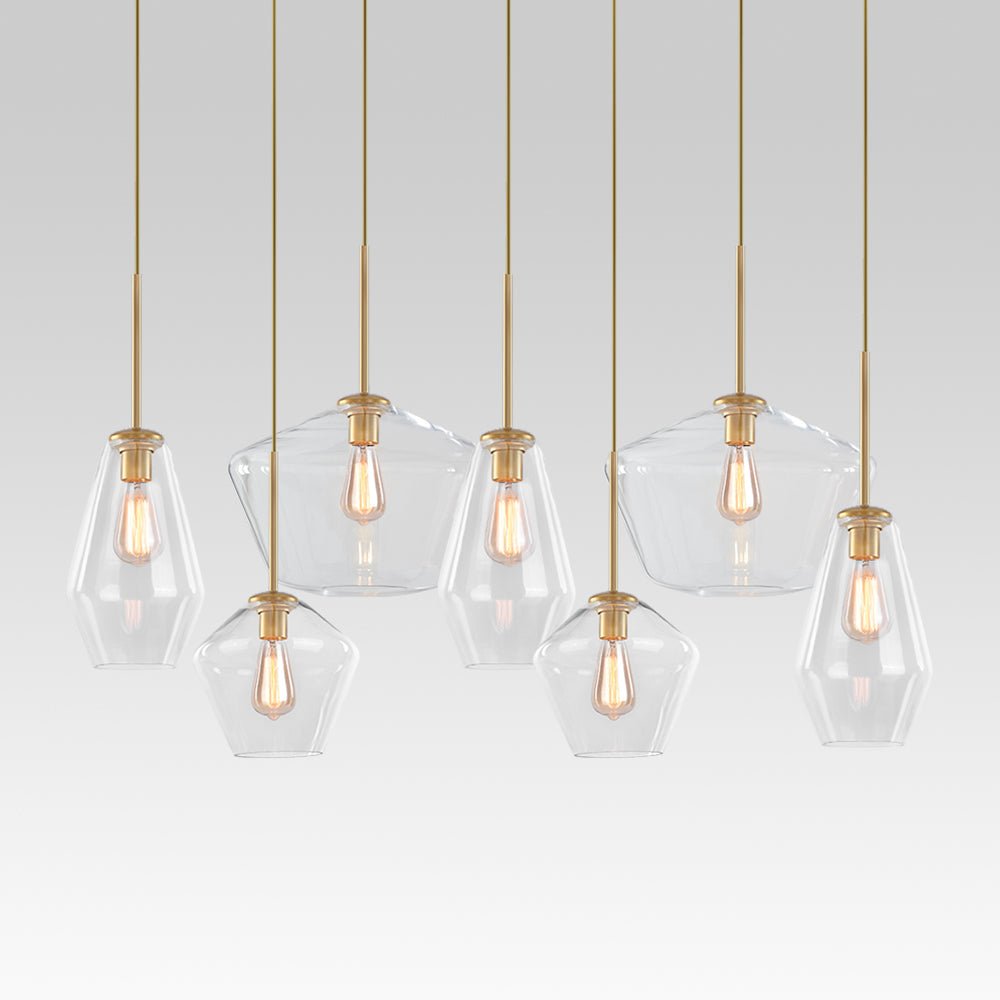 Pendantlightie-Modern 7-Light Geometric Glass Pendant Lighting-Pendants--