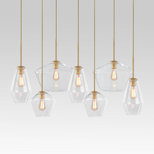 Pendantlightie-Modern 7-Light Geometric Glass Pendant Lighting-Pendants--