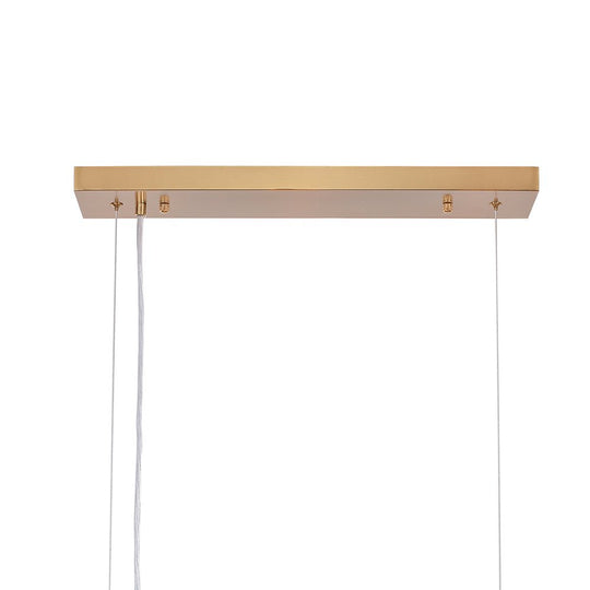 Pendantlightie-Modern 8-Light Glass Globe Linear Chandelier-Chandeliers-Brass-