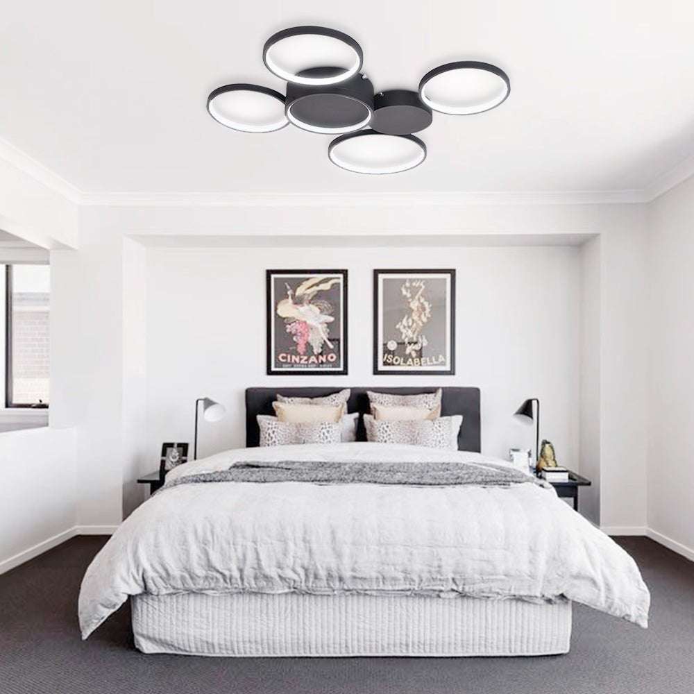 Pendantlightie-Modern Circle Dimmable Led Flush Mount-Flush Mount-White-3Lt