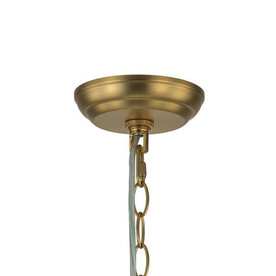 Pendantlightie-Modern Clear Textured Glass Globe Chandelier-Chandeliers-8Lt-Brass