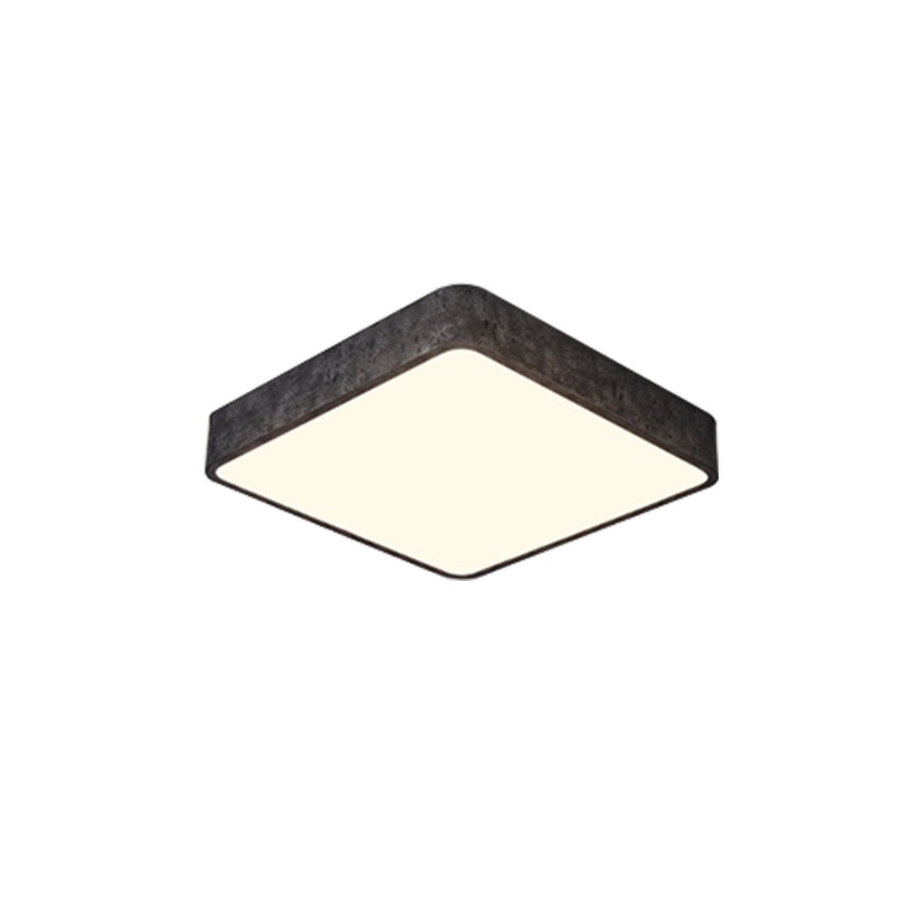 Pendantlightie-Modern Dimmable Resin Square Led Flush Mount-Flush Mount-15.7 in (40 cm)-Black
