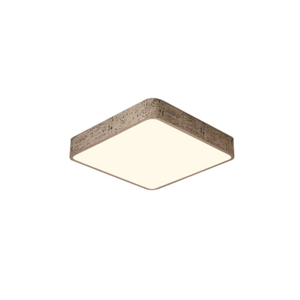 Pendantlightie-Modern Dimmable Resin Square Led Flush Mount-Flush Mount-15.7 in (40 cm)-Black