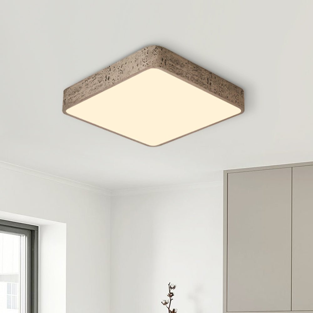 Pendantlightie-Modern Dimmable Resin Square Led Flush Mount-Flush Mount-15.7 in (40 cm)-Brown