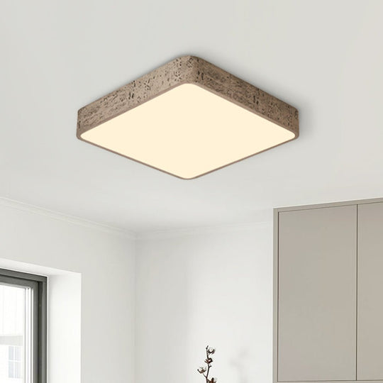 Pendantlightie-Modern Dimmable Resin Square Led Flush Mount-Flush Mount-15.7 in (40 cm)-Brown