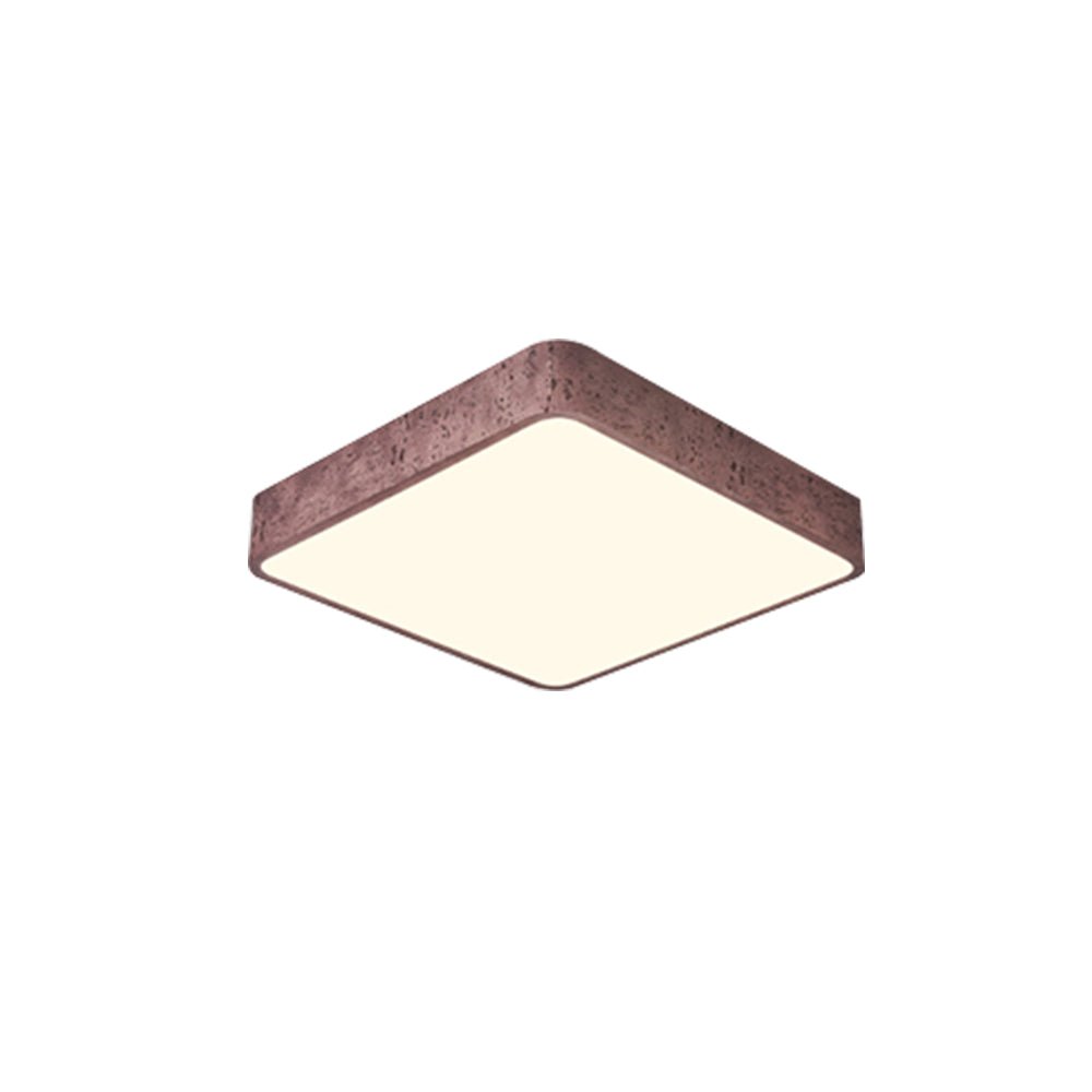 Pendantlightie-Modern Dimmable Resin Square Led Flush Mount-Flush Mount-15.7 in (40 cm)-Dark Red